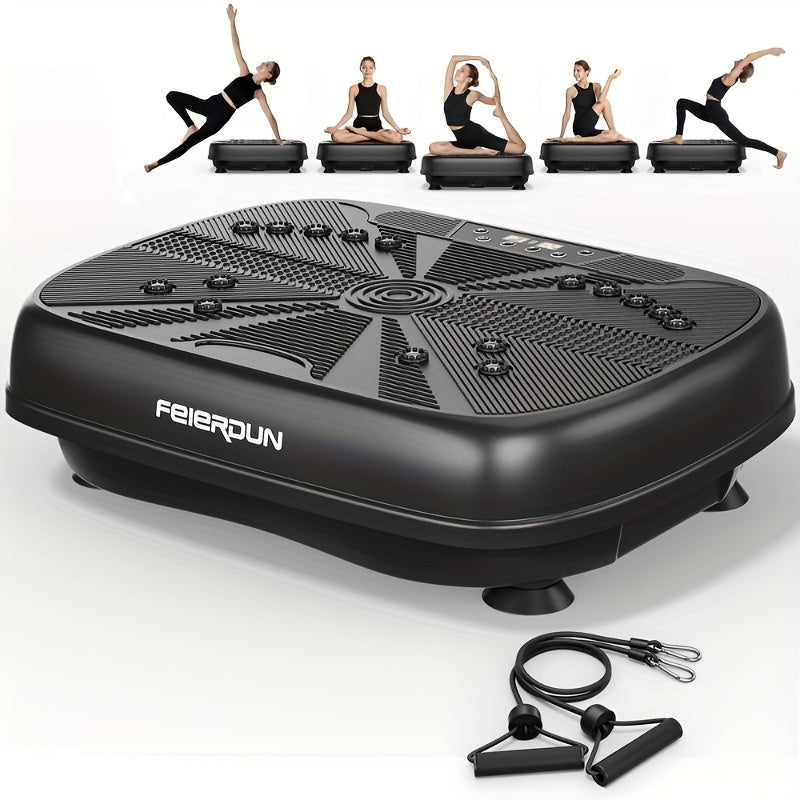Vibration Plate Exercise Machine – 99 Speeds, 9 Programs, Remote & LED Display, Resistance Bands, Portable Home Gym Equipment