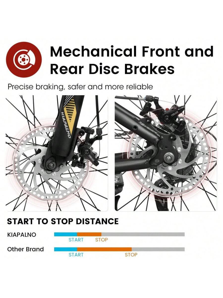 26 Inch Mountain Bike,21 Speed With High-Carbon Steel Frame Bike For Adults,Dual Disc Brake Mountain Bicycle For Men Womens Adult Bicycle