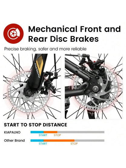 26 Inch Mountain Bike,21 Speed With High-Carbon Steel Frame Bike For Adults,Dual Disc Brake Mountain Bicycle For Men Womens Adult Bicycle
