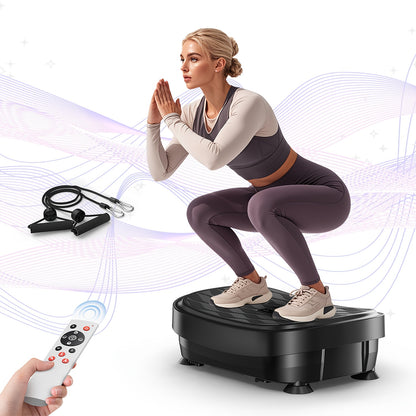 Vibration Plate Exercise Machine – 99 Speeds, 9 Programs, Remote & LED Display, Resistance Bands, Portable Home Gym Equipment