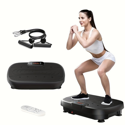 Vibration Plate Exercise Machine – 99 Speeds, 9 Programs, Remote & LED Display, Resistance Bands, Portable Home Gym Equipment