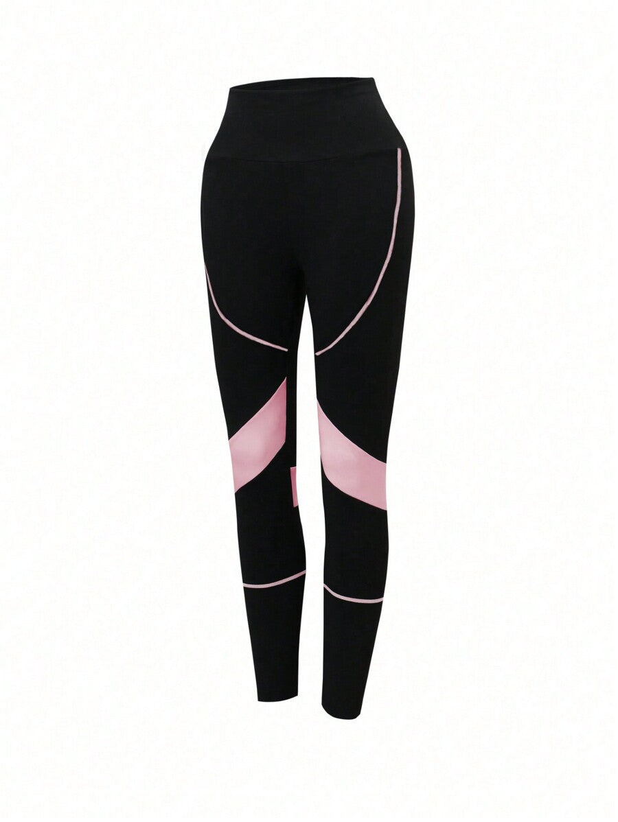 Easify SHEIN Sport Women's Colorblock Patchwork Yoga Workout 3-Piece Setwomen Workout Set Women Leggings Set