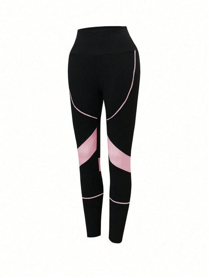 Easify SHEIN Sport Women's Colorblock Patchwork Yoga Workout 3-Piece Setwomen Workout Set Women Leggings Set