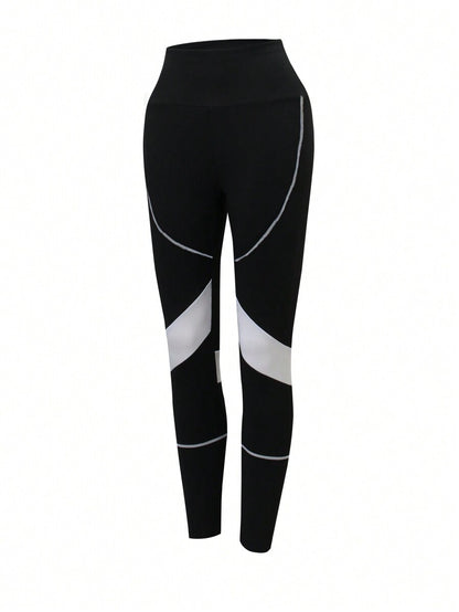 Easify SHEIN Sport Women's Colorblock Patchwork Yoga Workout 3-Piece Setwomen Workout Set Women Leggings Set