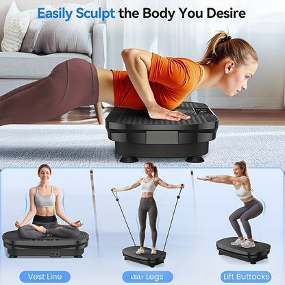 Vibration Plate Exercise Machine – 99 Speeds, 9 Programs, Remote & LED Display, Resistance Bands, Portable Home Gym Equipment